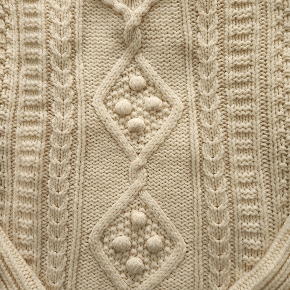 Moda International White Wool Blend Mixed Stitch Boatneck Fitted Sweater - Picture 4 of 7